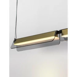 LUCES ROCA LE44230 LED hanging lamp 20W black and gold metal/glass