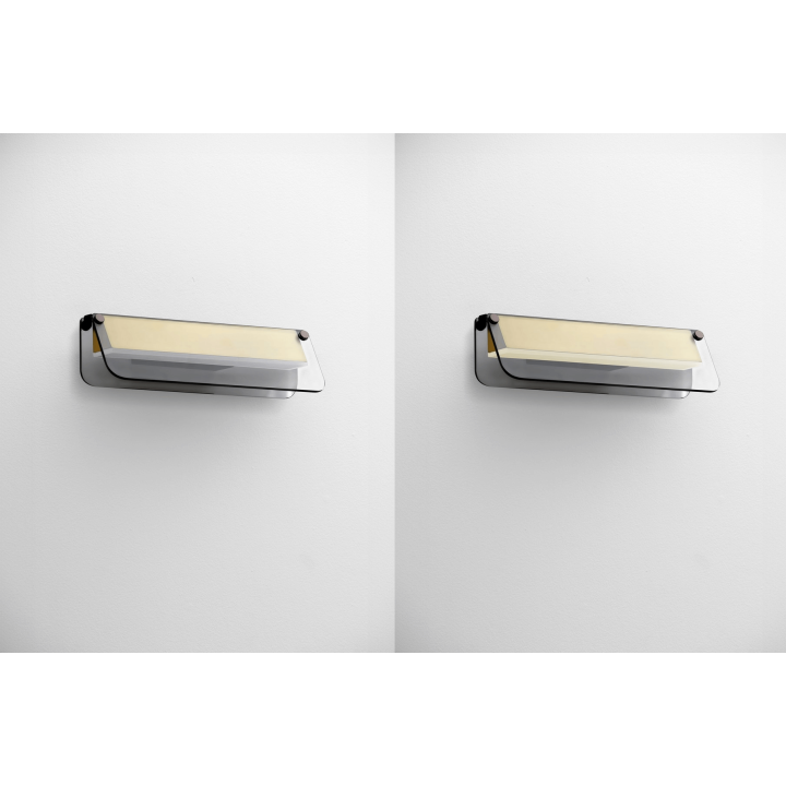 LUCES ROCA LE44231 kinkiet LED 7W czarno-złoty nowoczesny metal i szkło