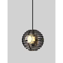 LUCES SECO LE44232 lampa wisząca LED 13W, czarno-złota, metal/szkło