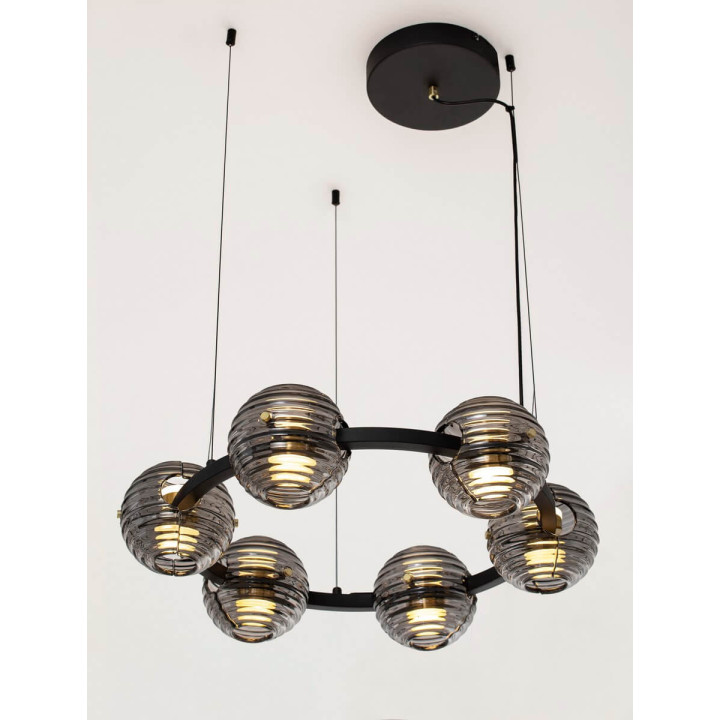 LUCES SECO LE44235/6 LED hanging lamp 3000K black and gold, 2 sizes
