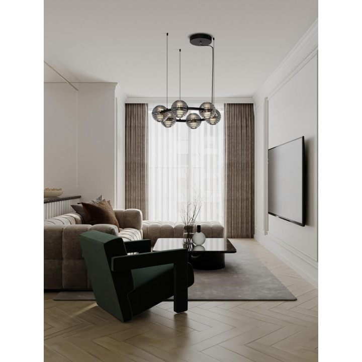LUCES SECO LE44235/6 LED hanging lamp 3000K black and gold, 2 sizes