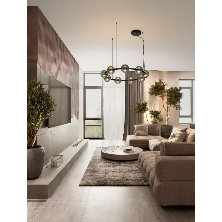 LUCES SECO LE44235/6 LED hanging lamp 3000K black and gold, 2 sizes