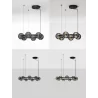 LUCES SECO LE44235/6 lampa wisząca LED 3000K czarno-złota, 2 rozmiary