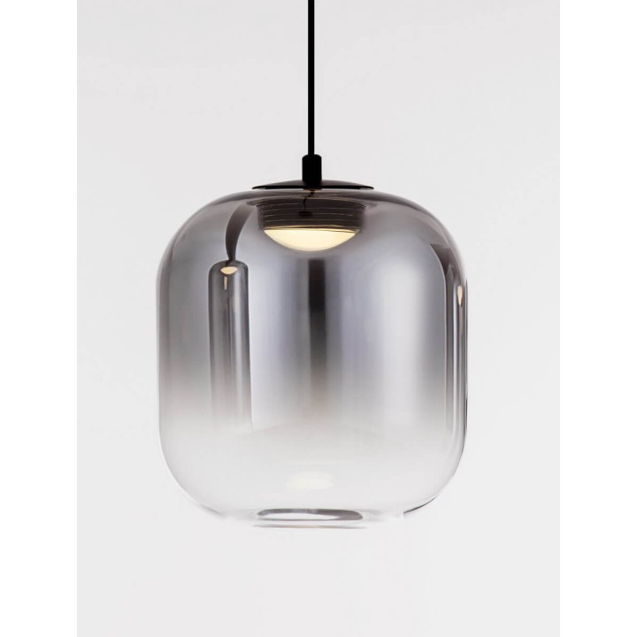 LUCES ANUCO LE44610/1 lampa wisząca LED, 2 rozmiary, czarno-szara