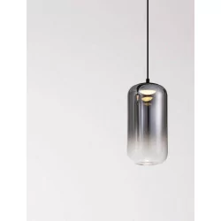 LUCES ANUCO LE44610/1 lampa wisząca LED, 2 rozmiary, czarno-szara
