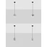 LUCES ANUCO LE44610/1 LED hanging lamp, 2 sizes, black and gray