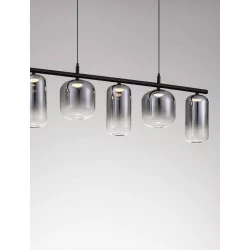 LUCES ANUCO LE44612 lampa wisząca LED 3000K, czarno-szara, metal/szkło