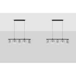 LUCES ANUCO LE44612 lampa wisząca LED 3000K, czarno-szara, metal/szkło