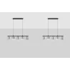 LUCES ANUCO LE44612 LED hanging lamp 3000K, black and gray, metal/glass