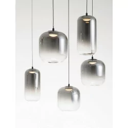 LUCES ANUCO LE44614/5 lampa wisząca LED, 2 rozmiary, metal/szkło