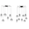 LUCES ANUCO LE44614/5 lampa wisząca LED, 2 rozmiary, metal/szkło