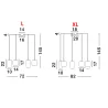LUCES ANUCO LE44614/5 LED hanging lamp, 2 sizes, metal/glass