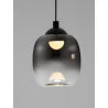 LUCES TOAY LE44237/8 lampa wisząca LED czarno-szara stal/szkło