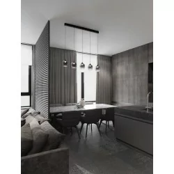 LUCES TOAY LE44240 LED hanging lamp 28W, modern, steel/glass