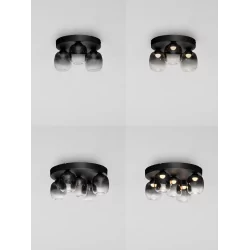 LUCES TOAY LE44241/2 LED ceiling lamp black and gray 2 sizes