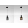 LUCES ORAN LE44243  lampa wisząca E27, czarna stal/szkło, nowoczesna