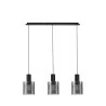 LUCES ORAN LE44245 lampa wisząca czarna, stal/szkło, 3x E27 nowoczesna