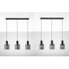 LUCES ORAN LE44245 lampa wisząca czarna, stal/szkło, 3x E27 nowoczesna