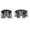 LUCES ORAN LE44246/7 lampa sufitowa czarna, stal/szkło E27, nowoczesna