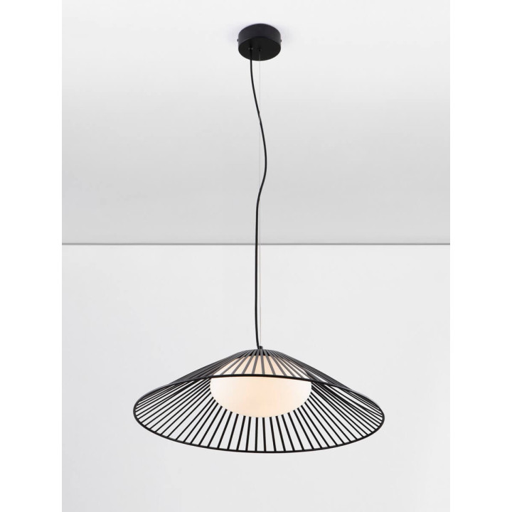 LUCES PENA LE44248/9 LED hanging lamp black, metal/glass, modern