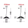 LUCES PENA LE44248/9 LED hanging lamp black, metal/glass, modern