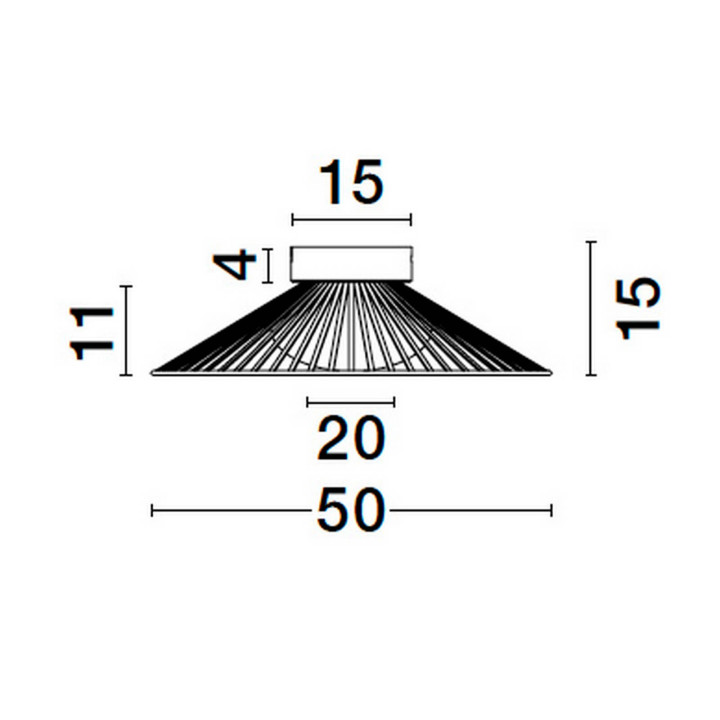 LUCES PENA LE44250 LED ceiling lamp black, metal/glass, modern