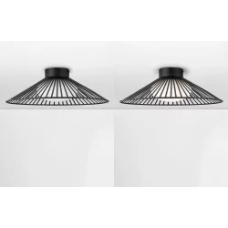 LUCES PENA LE44250 lampa sufitowa LED czarna, metal/szkło, nowoczesna