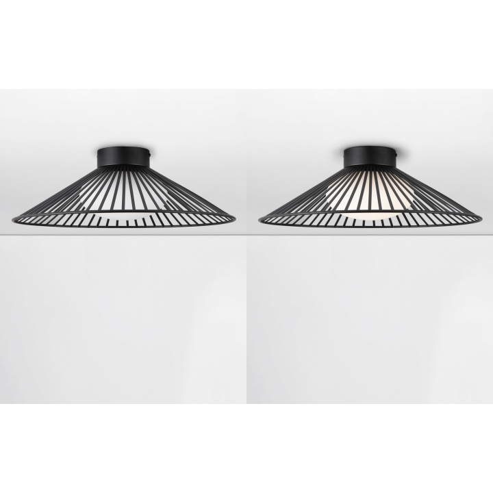 LUCES PENA LE44250 lampa sufitowa LED czarna, metal/szkło, nowoczesna