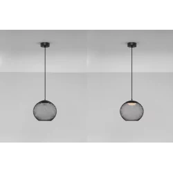 LUCES RITA LE44251/2/3 LED hanging lamp black 3 sizes metal/acrylic