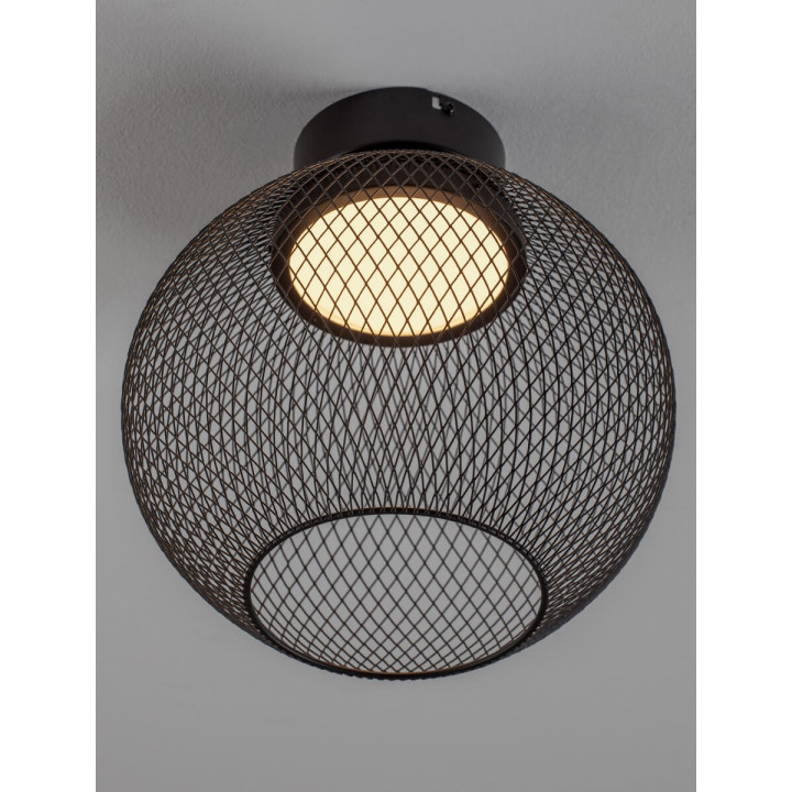 LUCES RITA LE44254/5/6 LED ceiling lamp black 3 sizes metal/acrylic