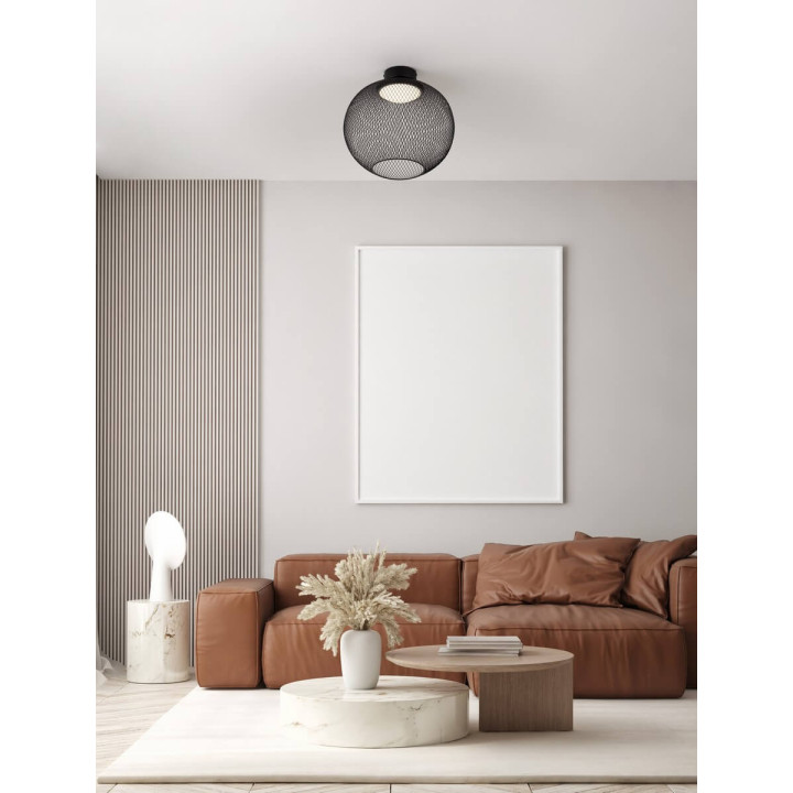 LUCES RITA LE44254/5/6 LED ceiling lamp black 3 sizes metal/acrylic
