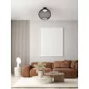LUCES RITA LE44254/5/6 lampa sufitowa LED czarna 3 rozmiary metal/akryl