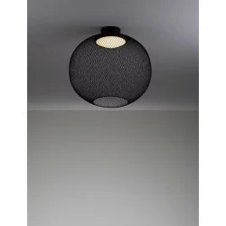 LUCES RITA LE44254/5/6 lampa sufitowa LED czarna 3 rozmiary metal/akryl