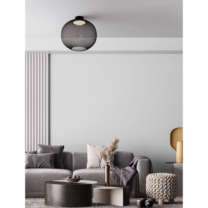 LUCES RITA LE44254/5/6 LED ceiling lamp black 3 sizes metal/acrylic