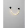 LUCES CURA LE44258 kinkiet LED czarny, stal/silikon, nowoczesny design