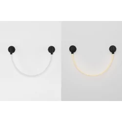 LUCES CURA LE44258 kinkiet LED czarny, stal/silikon, nowoczesny design