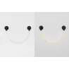 LUCES CURA LE44258 kinkiet LED czarny, stal/silikon, nowoczesny design