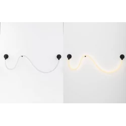 LUCES CURA LE44259 czarny kinkiet LED 14W, stal/silikon, nowoczesny
