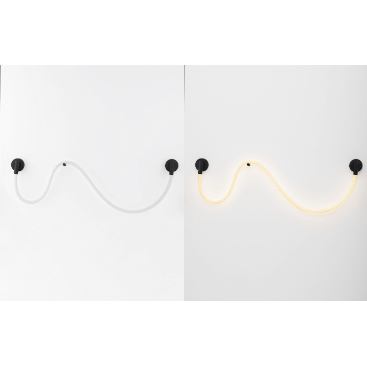 LUCES CURA LE44259 black LED wall lamp 14W, steel/silicone, modern