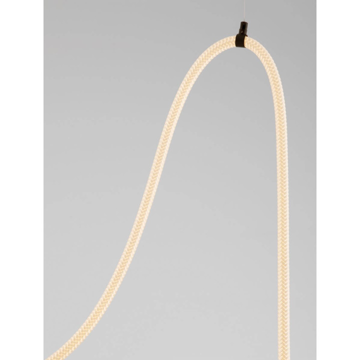 LUCES CURA LE44260 czarna lampa wisząca LED 33W nowoczesna stal/silikon