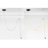 LUCES CURA LE44260 czarna lampa wisząca LED 33W nowoczesna stal/silikon