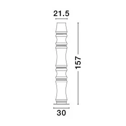 LUCES ABANCAY LE44592 czarna lampa podłogowa LED 3000K 46W stylowa