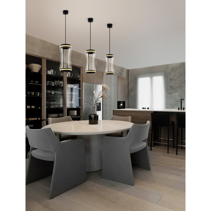 LUCES ABANCAY LE44594 black LED hanging lamp 21W, 567lm, modern