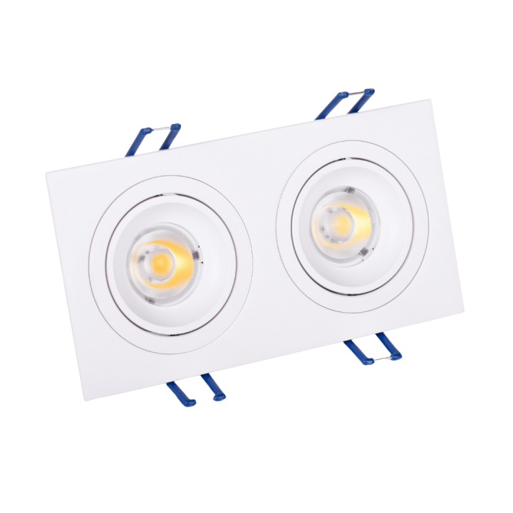 OXYLED MODI DUE kwadratowa oprawa podtynkowa LED 2x8W 3000K, 4000K
