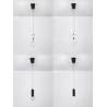 LUCES BARBARA LE44549/50 lampa wisząca LED 11W, 763lm, biała, czarna