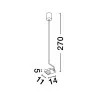 LUCES PARINAS LE44501/2 lampa wisząca LED 9W, 717lm biała, czarna