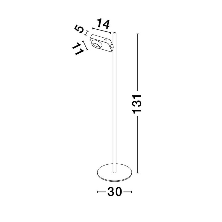 LUCES PARINAS LE44505, LE44756 lampa podłogowa LED 9W czarna, biała