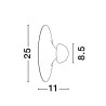 LUCES BAILA LE44538/9/40/41 okrągły kinkiet LED 9W 315lm 4 kolory IP20
