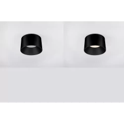 LUCES BAJO LE44264/5 lampa sufitowa okrągła czarna LED 3000K 2 rozmiary