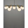 LUCES CAMINOS LE44543/4 hanging lamp black and gold, metal/glass, G9